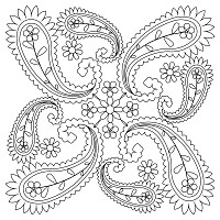 paisley flower block 005